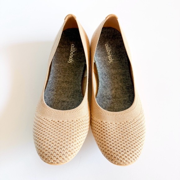 Allbirds Tree Breezers Flats Lux Beige Knit Ballet Shoes Women's size 5.5 - Picture 2 of 13